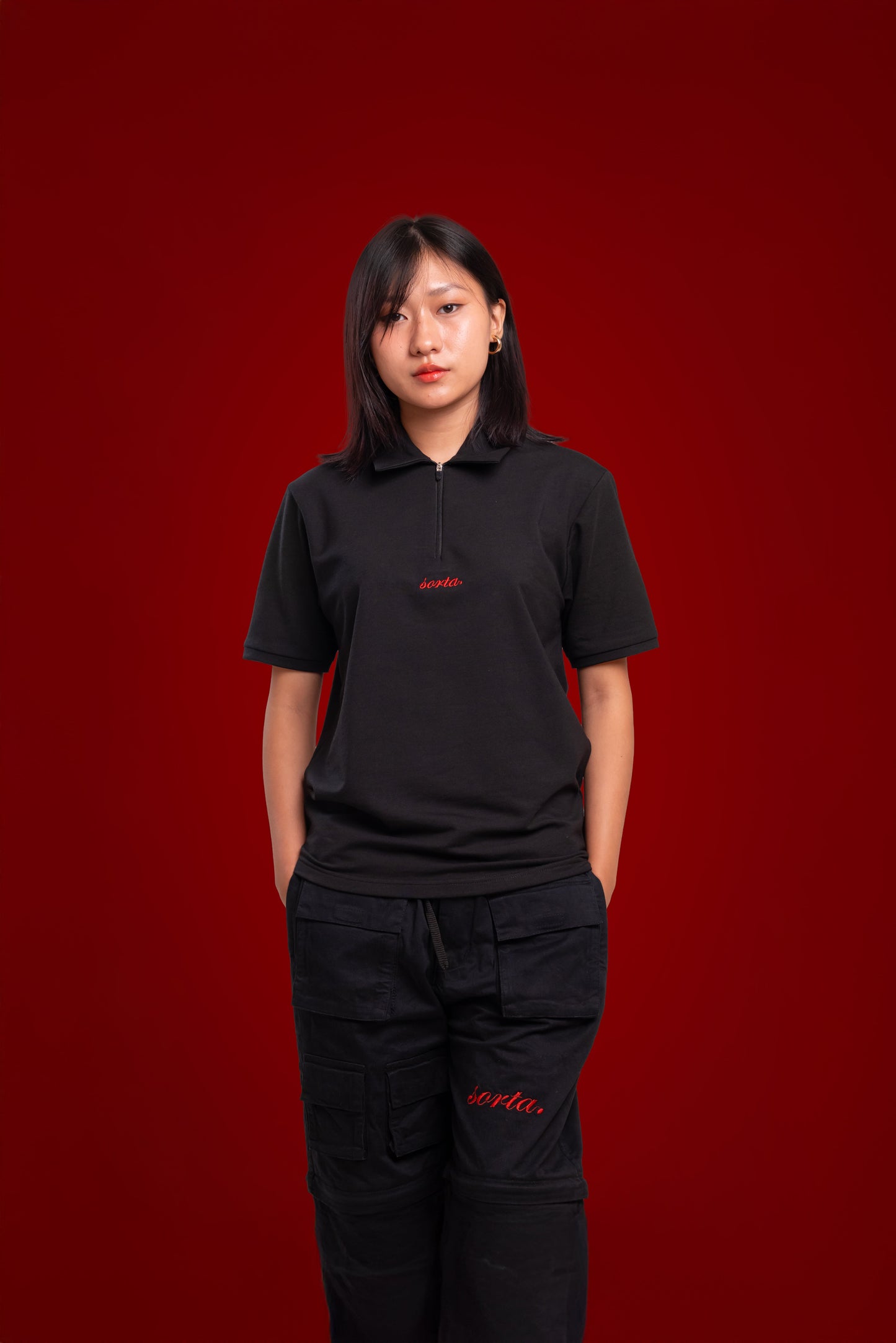 signature zipped polo. | sorta at Broadway