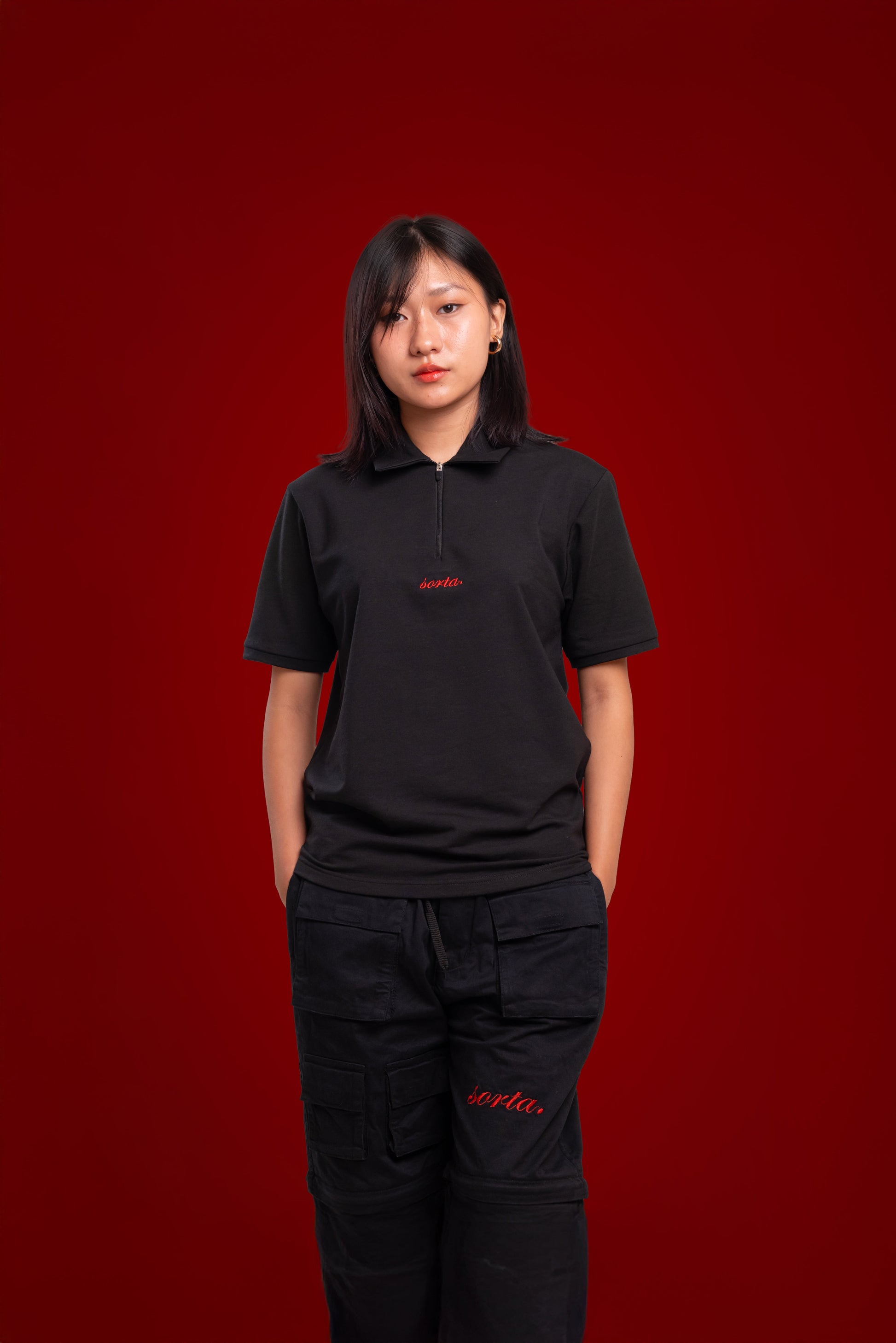 signature zipped polo. | sorta at Broadway