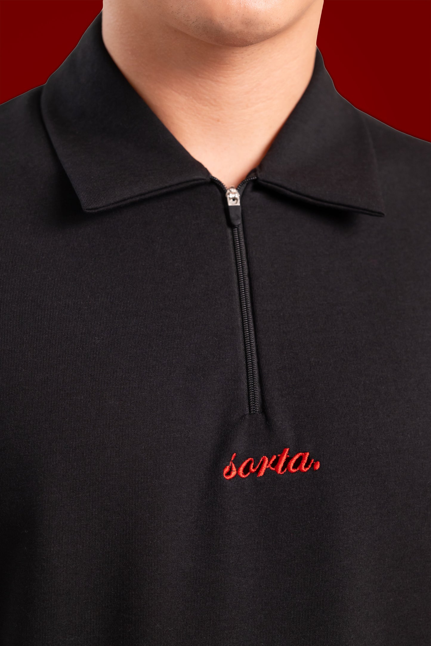 signature zipped polo. | sorta at Broadway