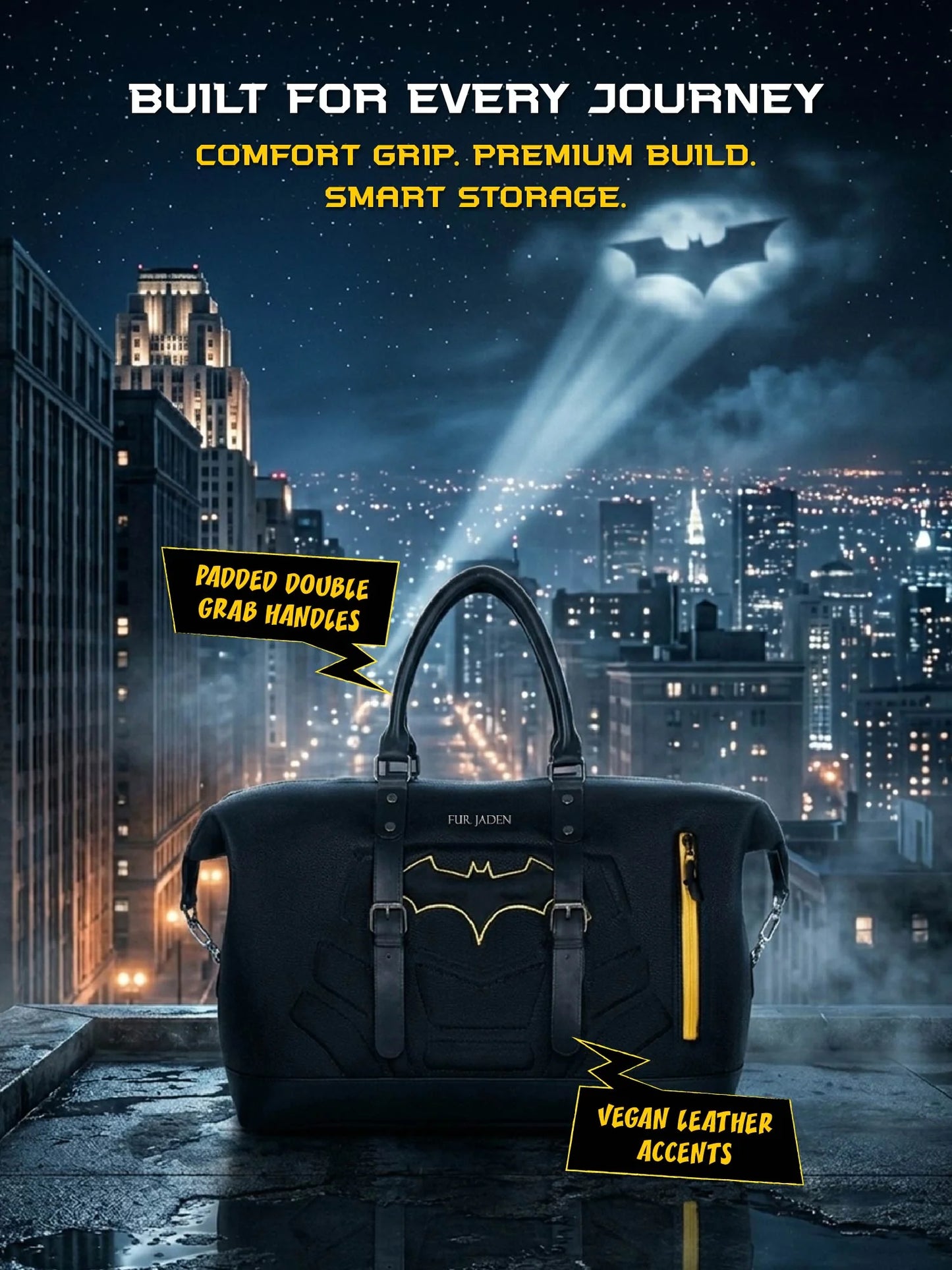 FUR JADEN  Batman Weekender Travel Duffle