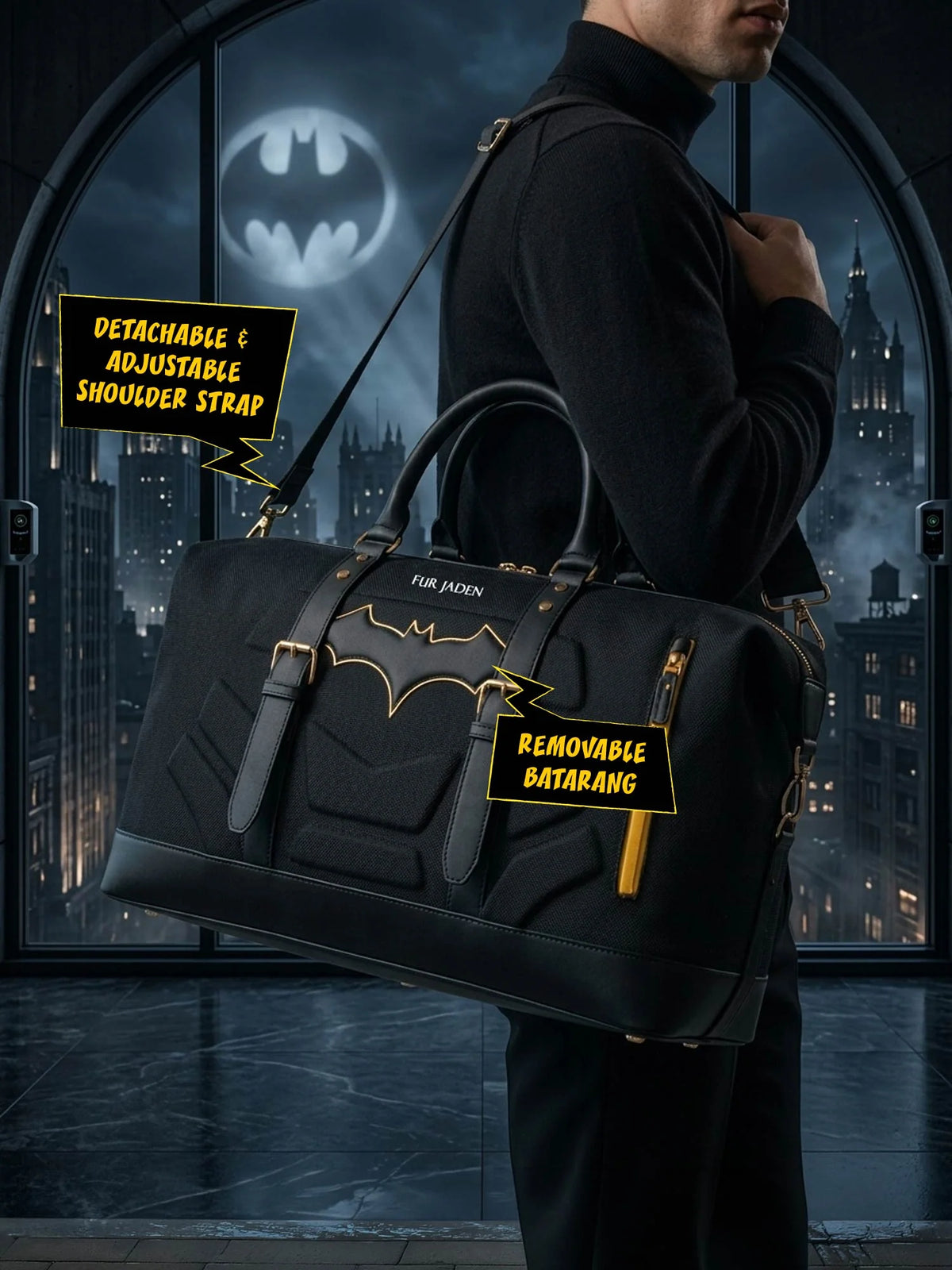 FUR JADEN  Batman Weekender Travel Duffle