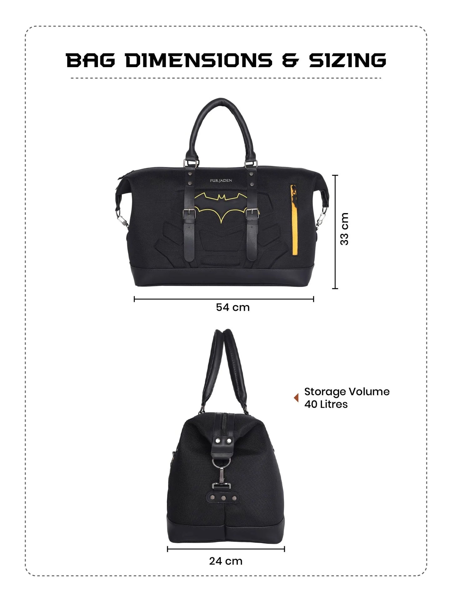 FUR JADEN  Batman Weekender Travel Duffle