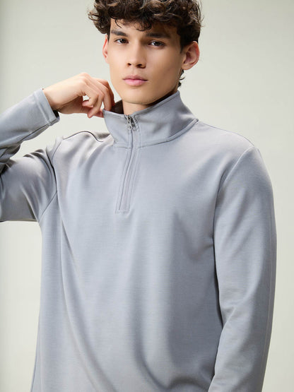 Grey Modal Quarter Zip