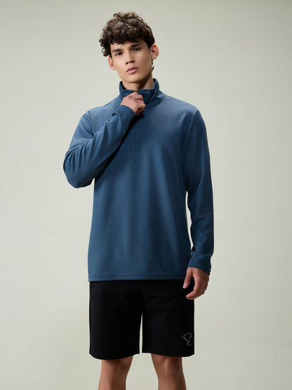 Petrol Blue Modal Quarter Zip