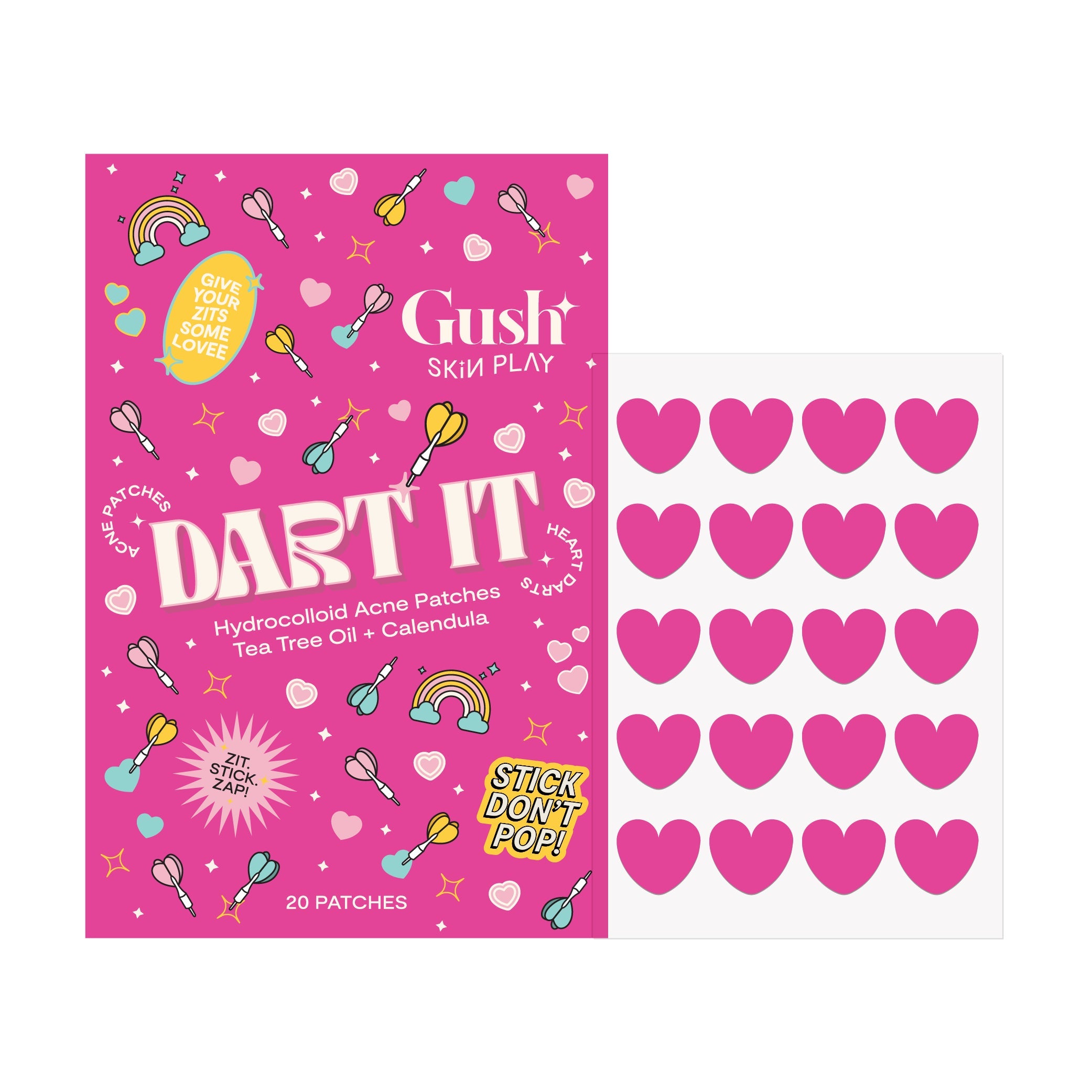 Dart It - Tea Tree & Hydrocolloid Acne Pimple Patches for Zits & Blemishes | GushBeauty at Broadway
