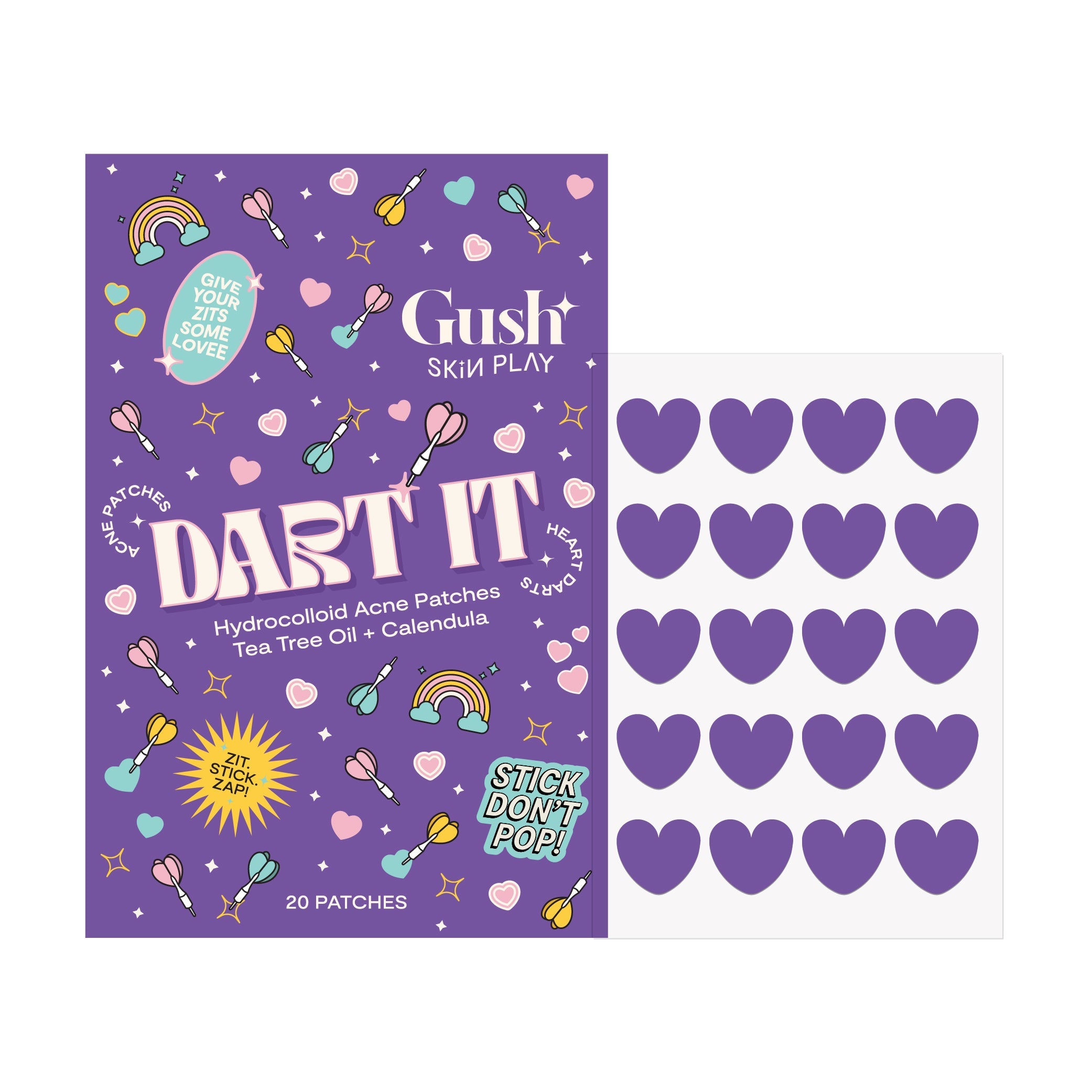 Dart It - Tea Tree & Hydrocolloid Acne Pimple Patches for Zits & Blemishes | GushBeauty at Broadway
