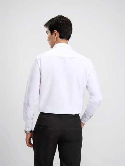 Daystart 100% Oxford Cotton Shirt - Pinpoint Oxford Weave | Kingdom Of White at Broadway