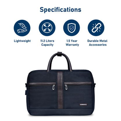 CARRIALL Ampio Laptop Messenger Bag (Black)