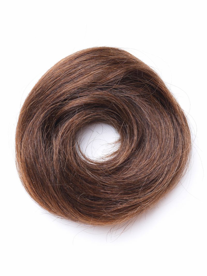 Human Hair Donut Scrunchie Light Brown | Nish Hair at Broadway