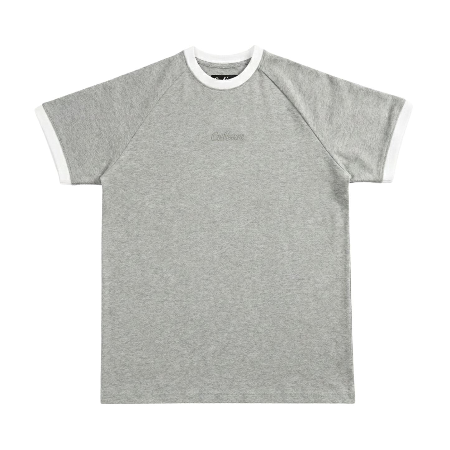 Ringer Raglan Tee - Grey / White