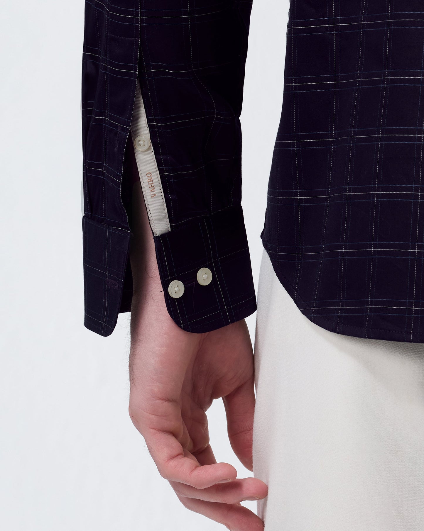 The Crownline Midnight Sand Checks Dress Shirt