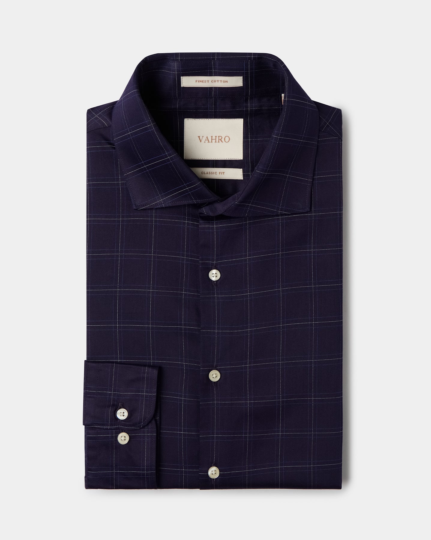 The Crownline Midnight Sand Checks Dress Shirt