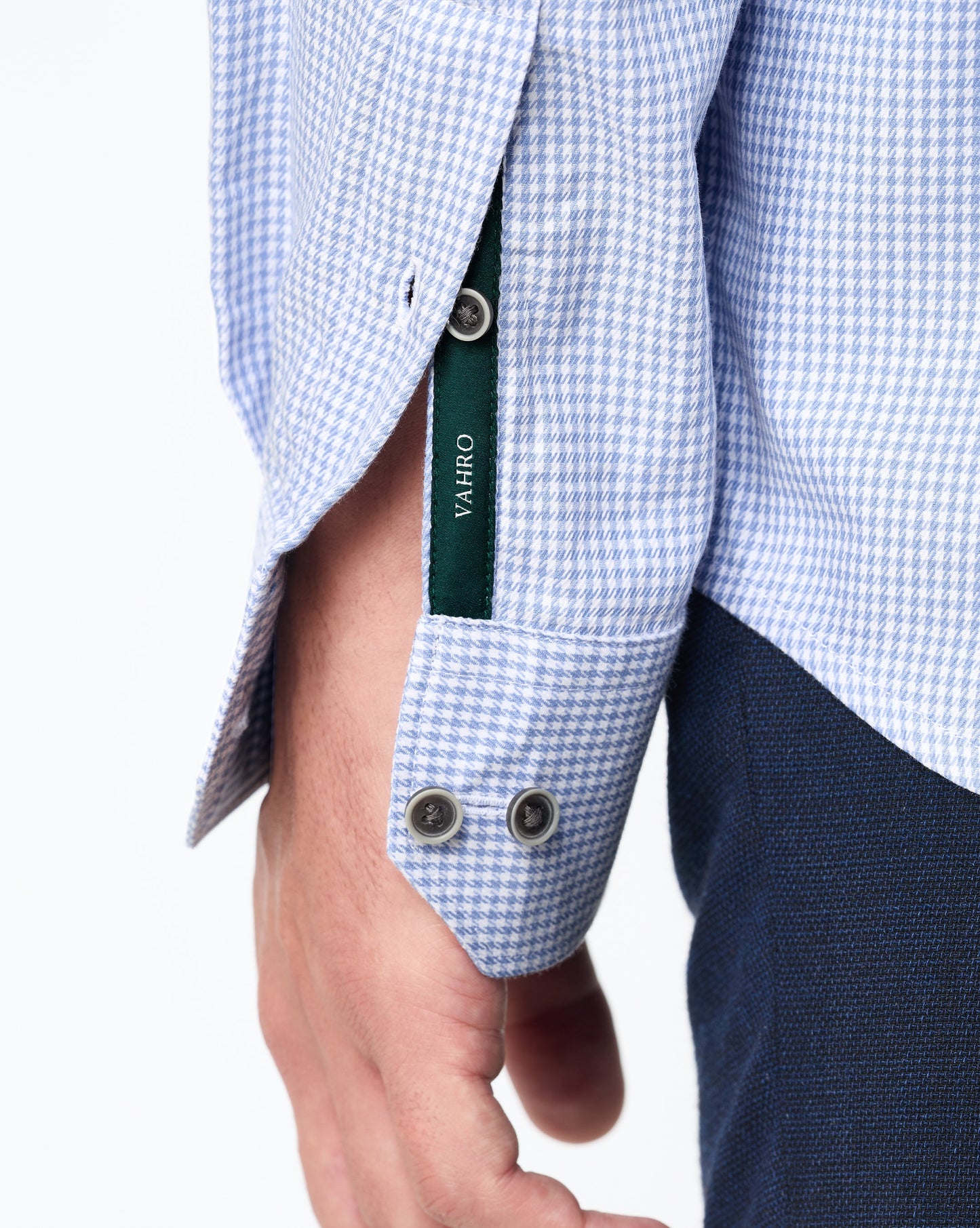 The Cerulean Blue Houndstooth Dress Shirt