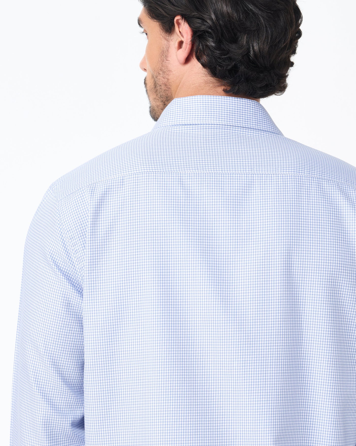 The Cerulean Blue Houndstooth Dress Shirt