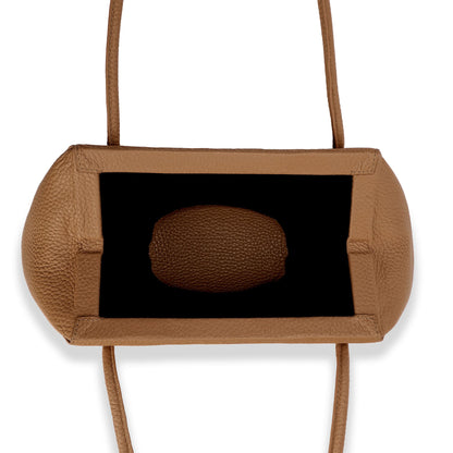 ELIZABETH BAGUETTE MINI PEBBLE BROWN
