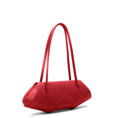 ELIZABETH BAGUETTE MINI PEBBLE RED