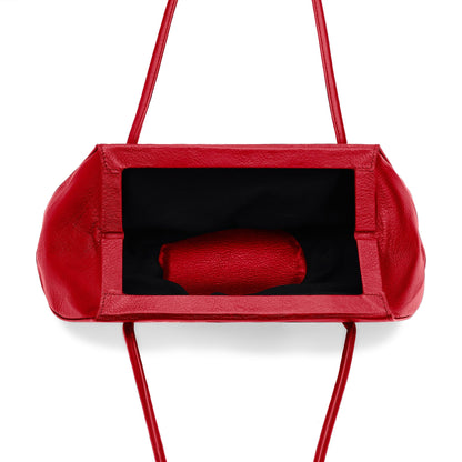 ELIZABETH BAGUETTE MINI PEBBLE RED