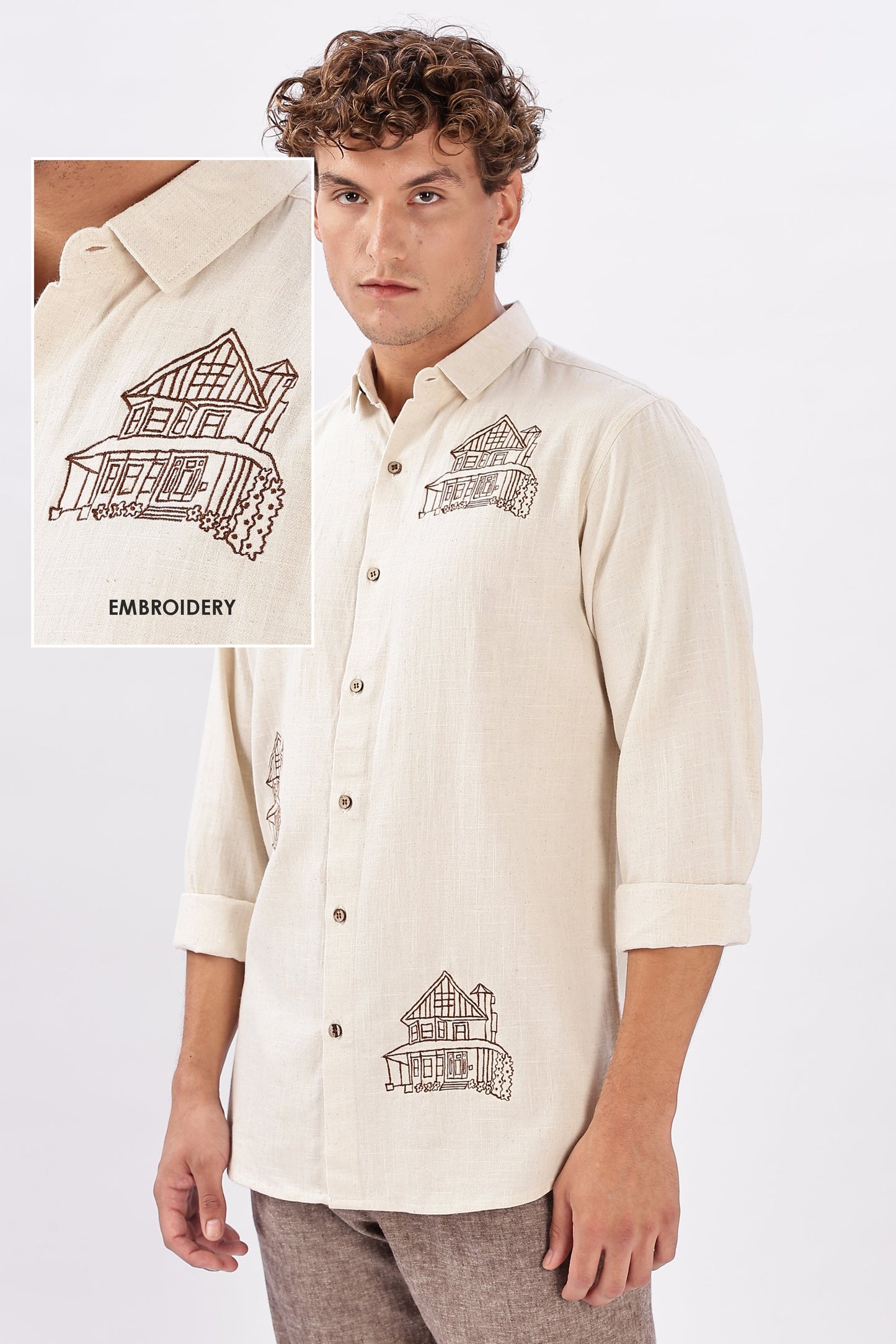House on the Linen Street Embroidered Shirt | Hamptons at Broadway
