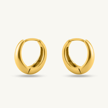 Golden Crescent Hoop Earrings