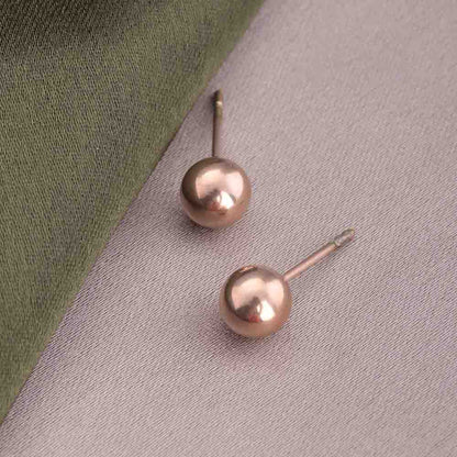 Plain Ball Stud Earrings