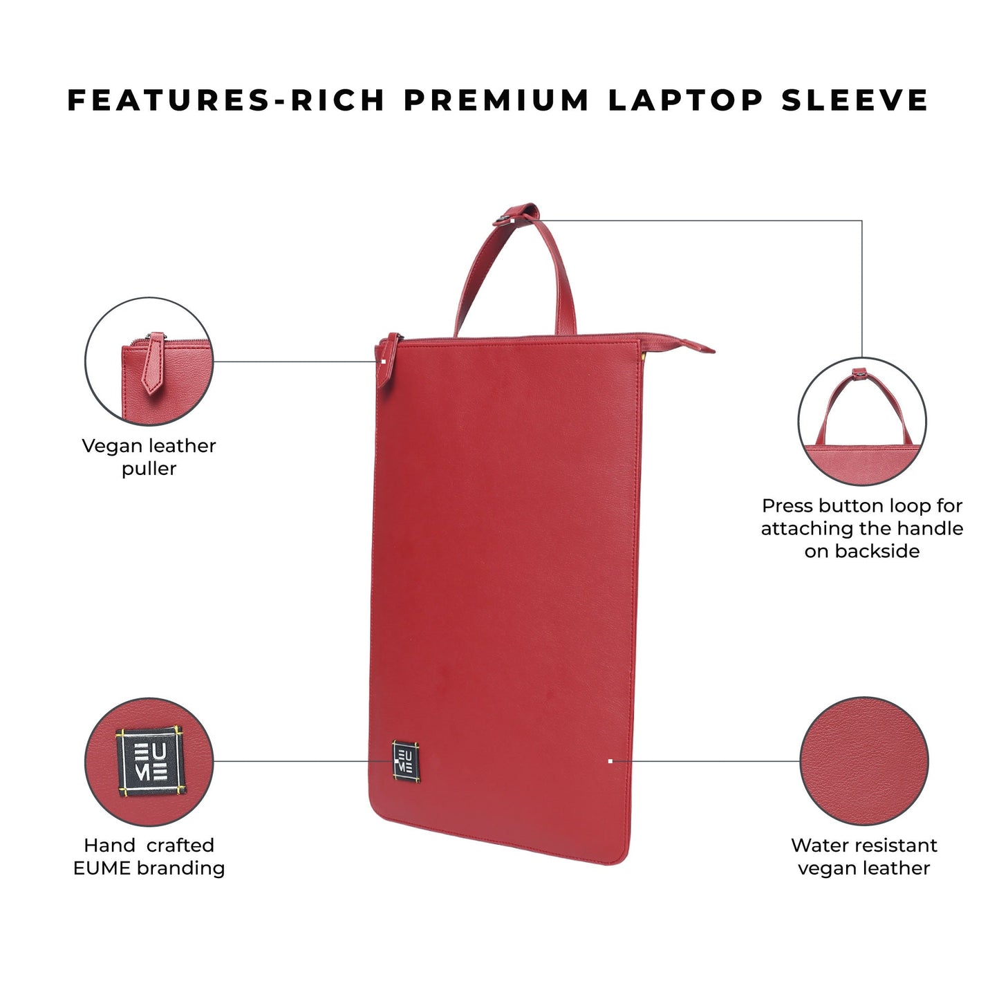 Tech Vegan Leather Laptop Case