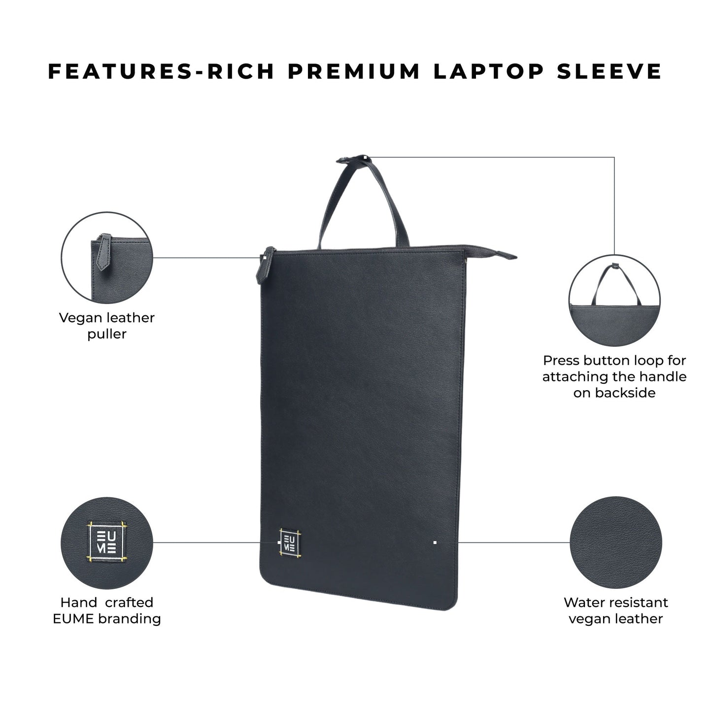Tech Vegan Leather Laptop Case