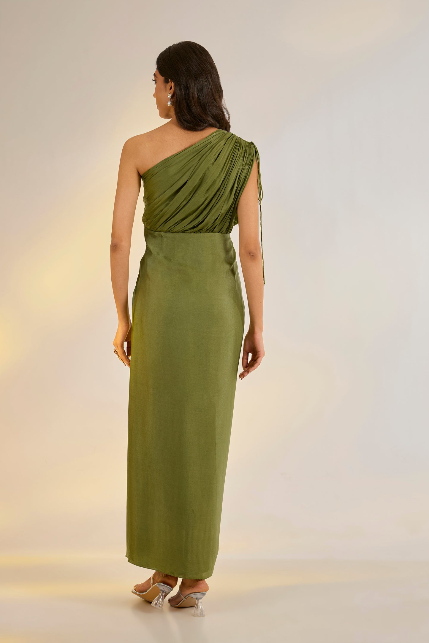 Olive Drape Dress | Ewoke at Broadway