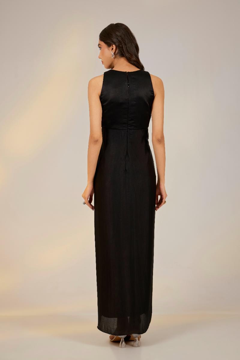 Black  Tara Drape Dress | Ewoke at Broadway