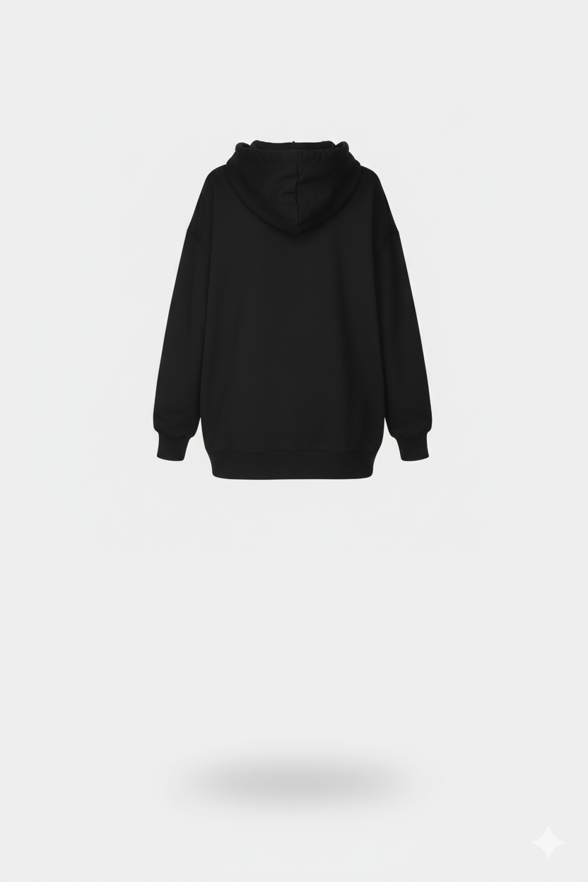 Emily In Paris: Printed Oversized Hoodie-Black