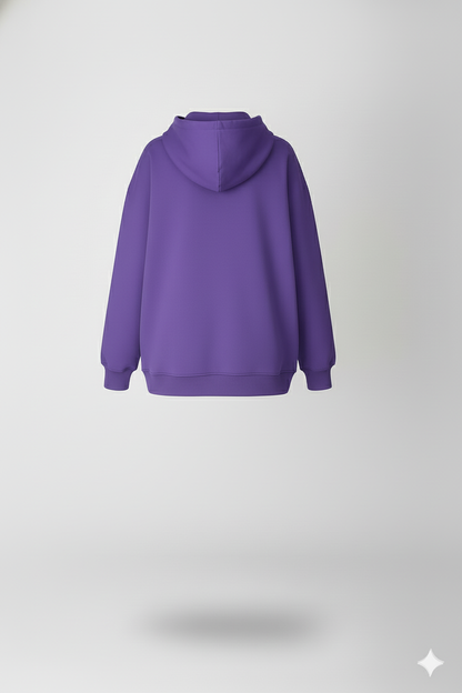 Emily In Paris: Printed Oversized Hoodie-Purple