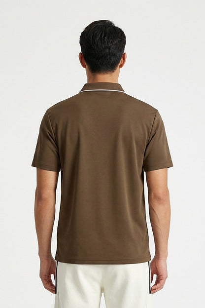 Zip Collar Polo T-Shirt