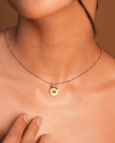 Evil Eye Coin Shape Necklace | Nish Hair X Evil Eye Jewel