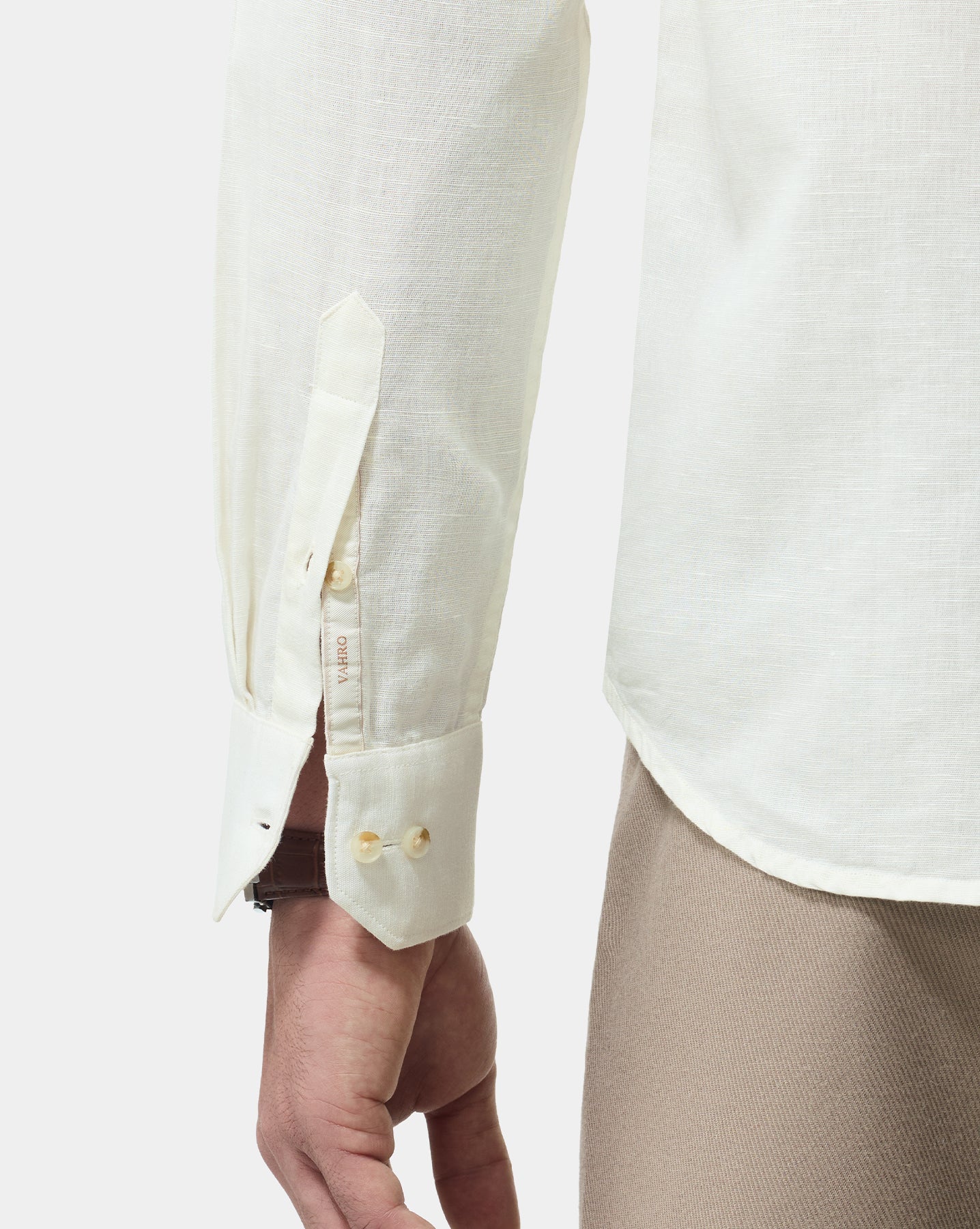 The Linen Rich Shirt Eggshell White