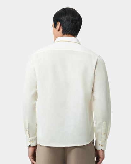 The Linen Rich Shirt Eggshell White