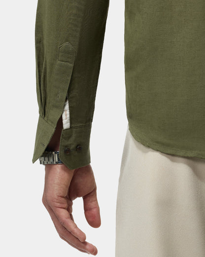 The Linen Rich Shirt Burnt Olive