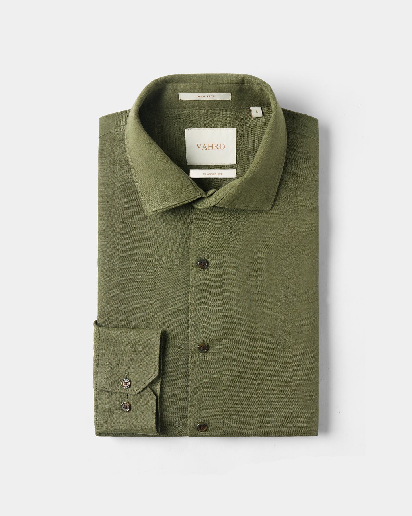 The Linen Rich Shirt Burnt Olive