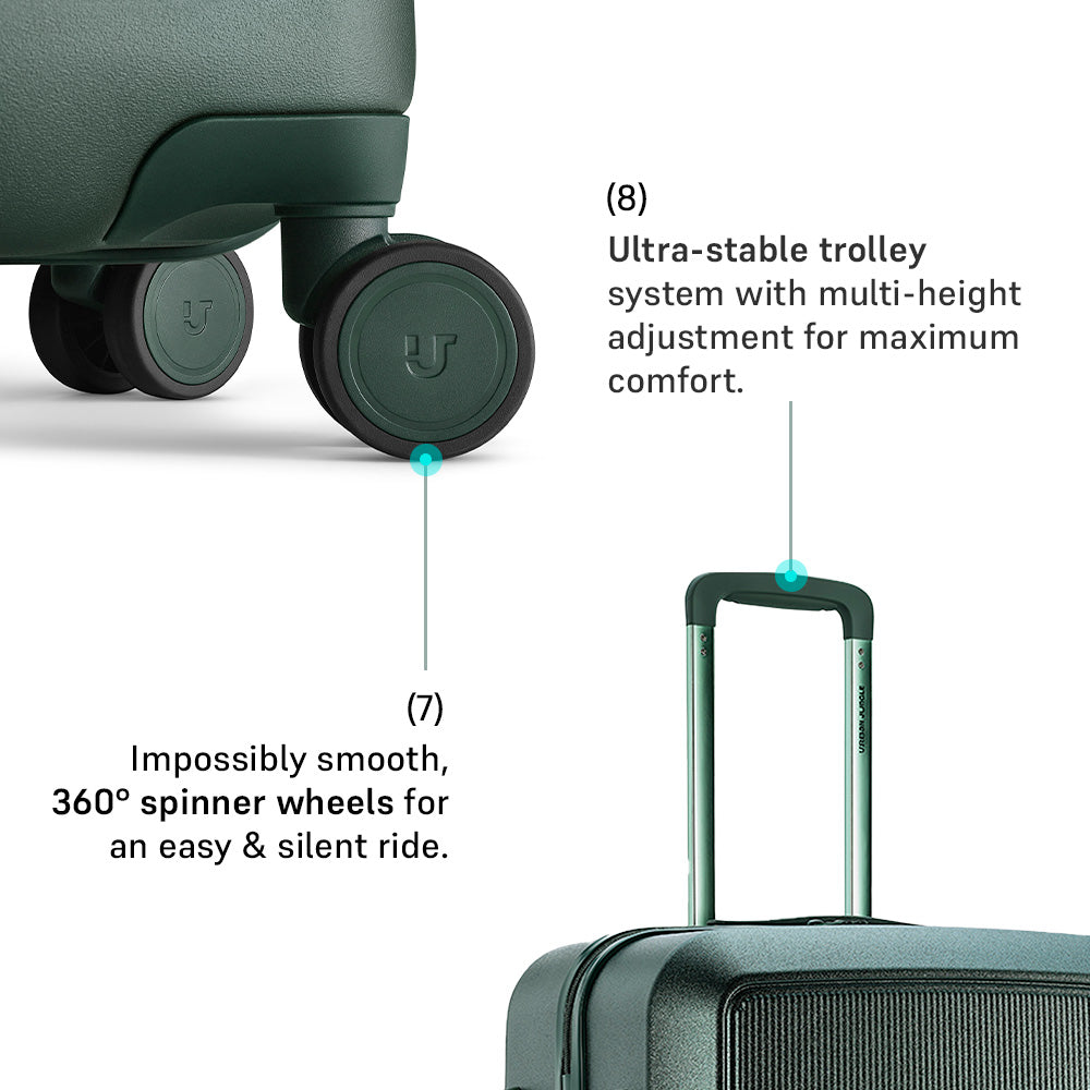 Caliber Large Hard Luggage -Forest Green-Large | Urban Jungle at Broadway