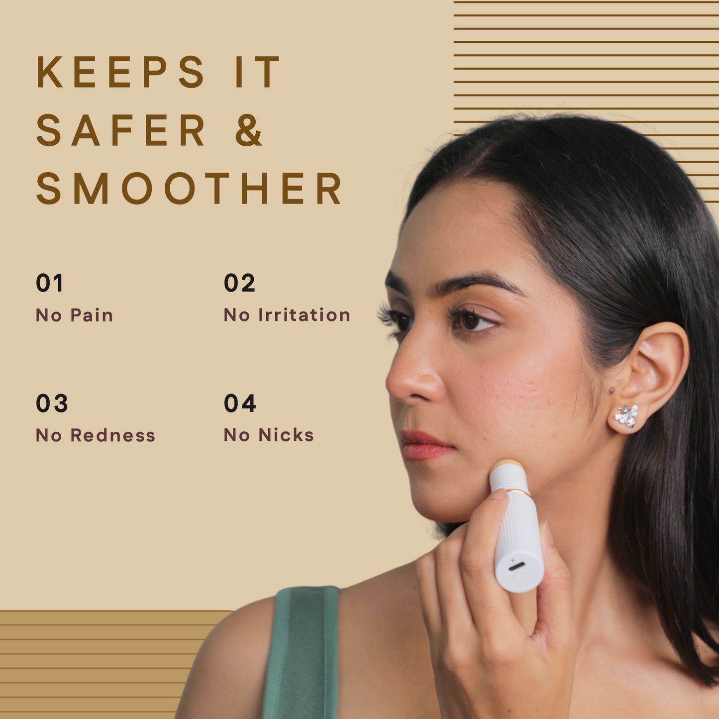 Face Trimmer | Painless Facial Hair Removal Tool With 3D Cutting Technology | Winston at Broadway