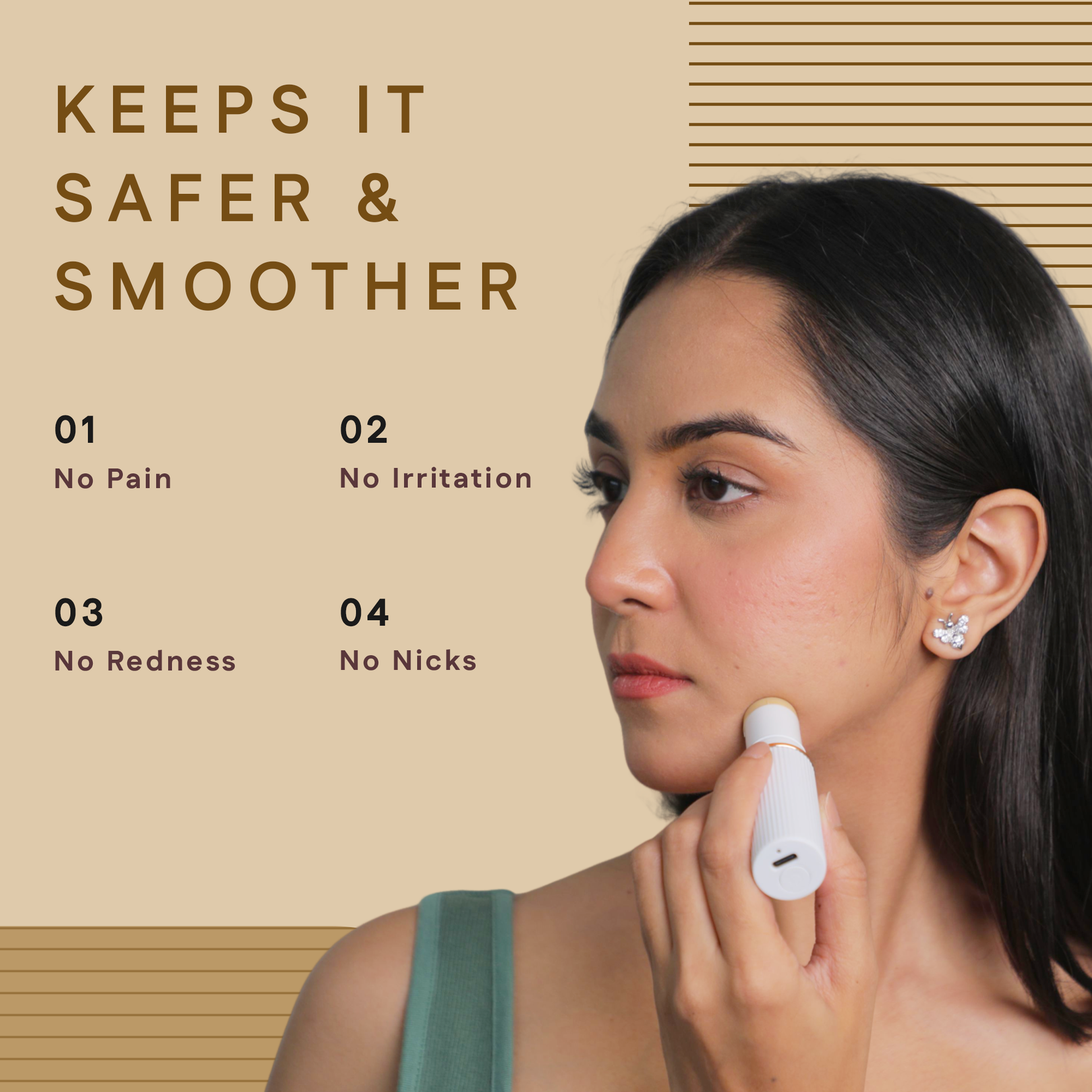 Face Trimmer | Painless Facial Hair Removal Tool With 3D Cutting Technology | Winston at Broadway