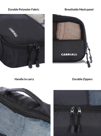 Carriall Black Packing Cubes (Set of 6)