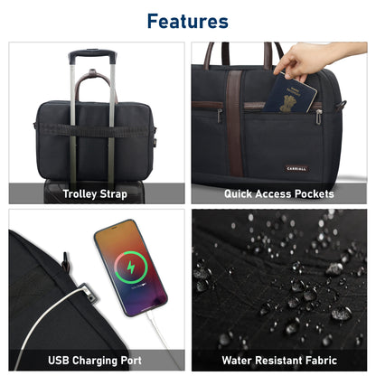 CARRIALL Ampio Laptop Messenger Bag (Black)