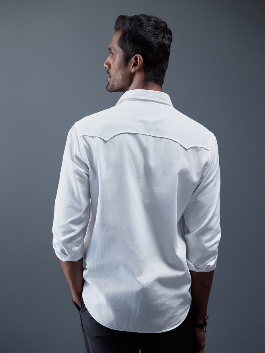 Caravan Cotton Shirt -Twill Weave | Kingdom Of White at Broadway