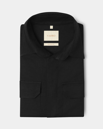 The Classic Overshirt Black