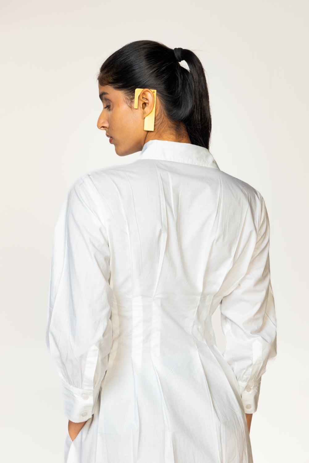 White Pleated Shirt Dress | Past Modern at Broadway