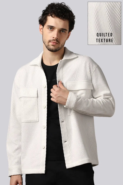 Relaxed Fit Textured Overshirt