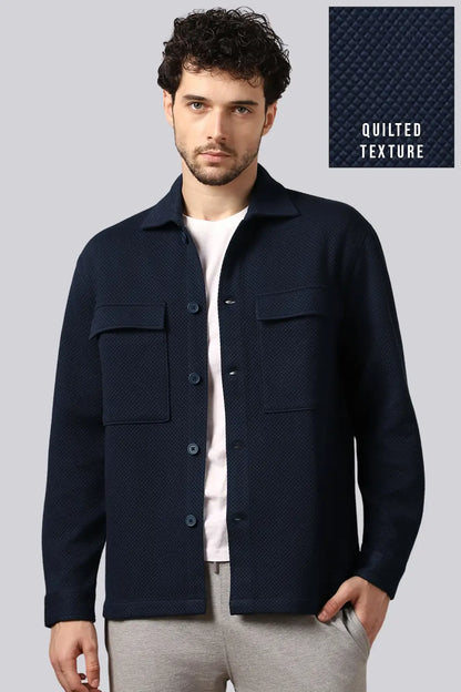 Relaxed Fit Textured Overshirt
