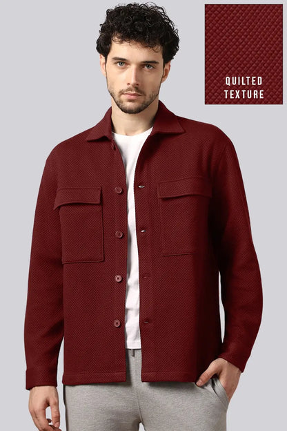Relaxed Fit Textured Overshirt