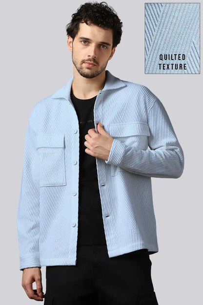 Relaxed Fit Textured Overshirt