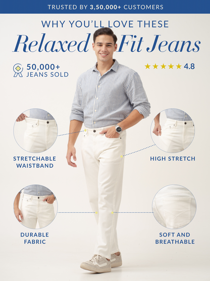Frost White Relaxed Fit Jeans