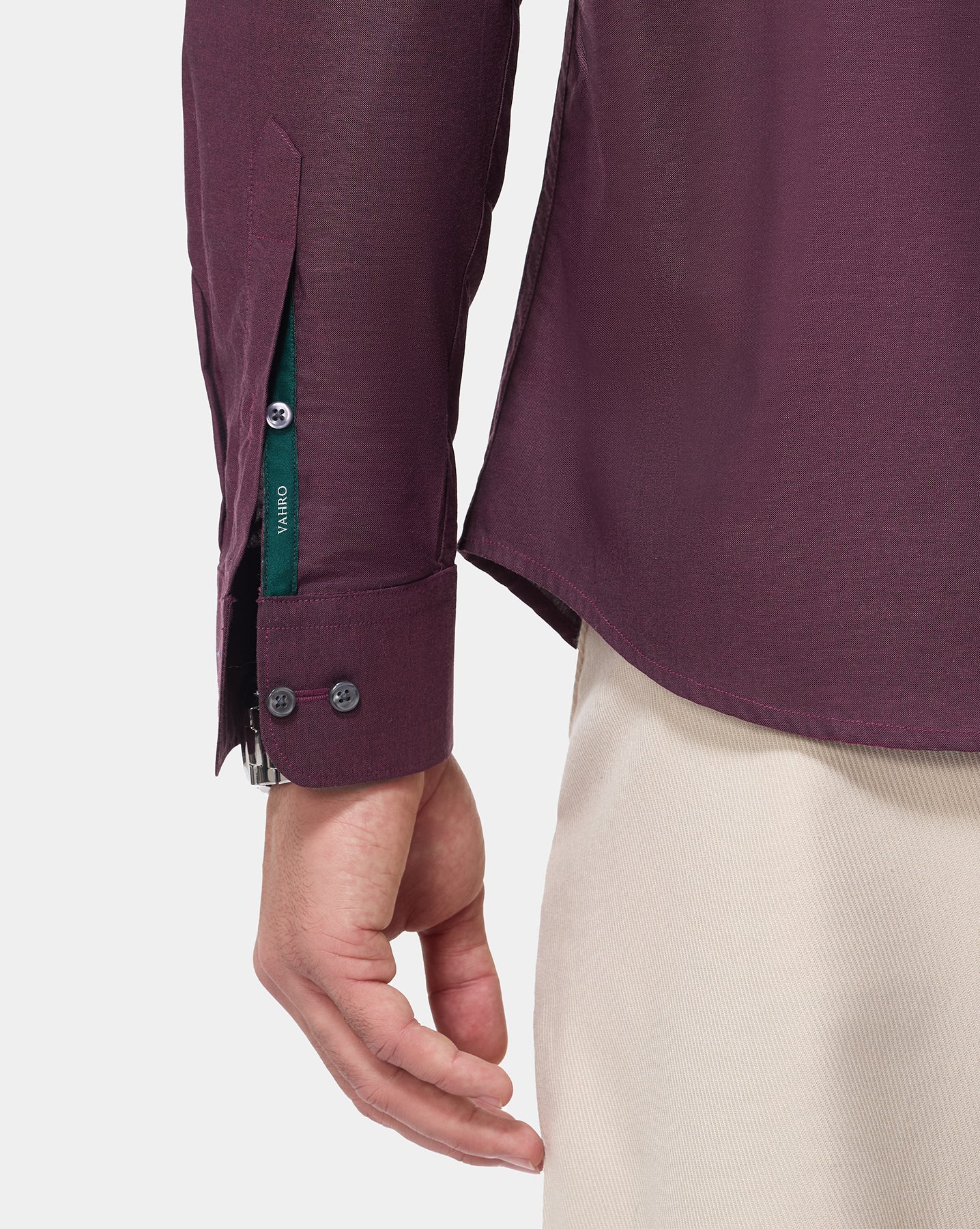 The Pinpoint Oxford Shirt Maroon